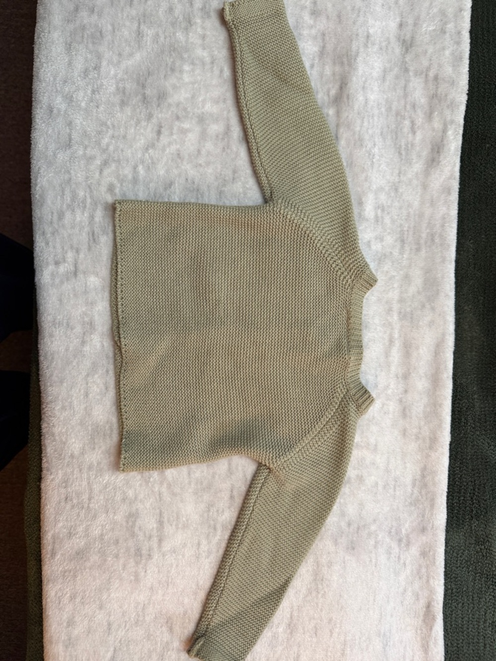 Petite maison x NONO Kids Knit Cardigan Sweater in Sage Green - Picture 3 of 5
